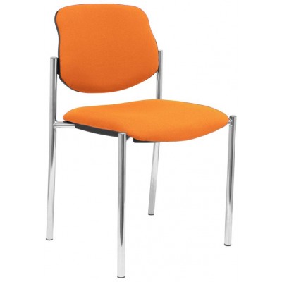 PIQUERAS Y CRESPO NOWY STYL Silla fija Styl bali naranja chasis cromo en Huesoi