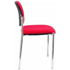 PIQUERAS Y CRESPO NOWY STYL Silla fija Styl bali rojo chasis cromo en Huesoi