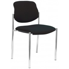 PIQUERAS Y CRESPO NOWY STYL Silla fija Styl bali negro chasis cromo en Huesoi