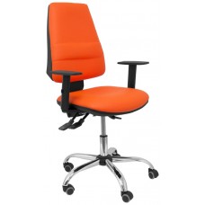 PIQUERAS Y CRESPO Silla Elche S 24 horas similpiel naranja con refuerzo lumbar ¡Ultimas unidades!! en Huesoi