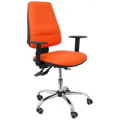 PIQUERAS Y CRESPO Silla Elche S 24 horas similpiel naranja con refuerzo lumbar ¡Ultimas unidades!! en Huesoi