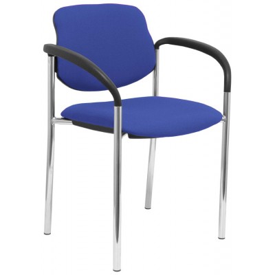 PIQUERAS Y CRESPO NOWY STYL Silla fija Styl bali azul chasis cromo con brazos en Huesoi