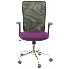 PIQUERAS Y CRESPO Silla Minaya respaldo malla negro asiento bali morado en Huesoi