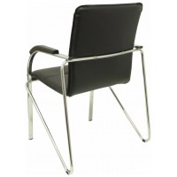 PIQUERAS Y CRESPO NOWY STYL Pack 2 sillas Samba similpiel negro estructura cromada en Huesoi