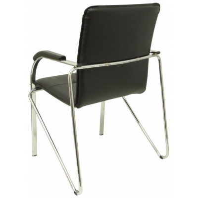 PIQUERAS Y CRESPO NOWY STYL Pack 2 sillas Samba similpiel negro estructura cromada en Huesoi