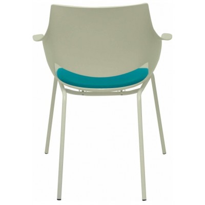 PIQUERAS Y CRESPO Pack 3 sillas Saceruela carcasa blanca asiento azul ¡Ultimas unidades!! en Huesoi