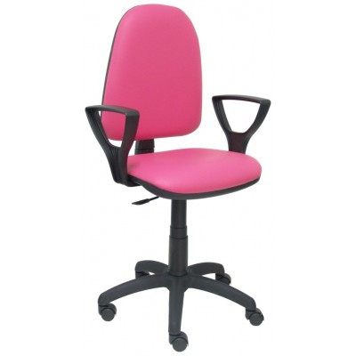PIQUERAS Y CRESPO Silla Aýna similpiel rosa con brazos en Huesoi