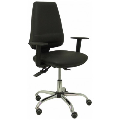 PIQUERAS Y CRESPO Silla Elche S 24 horas similpiel negro con refuerzo lumbar ¡Ultimas unidades!! en Huesoi