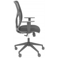 PIQUERAS Y CRESPO Silla Motilla malla negra asiento bali negro brazo regulable en Huesoi