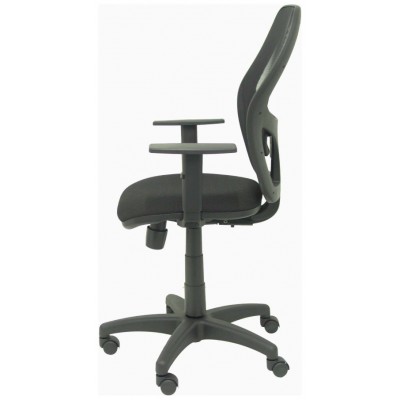 PIQUERAS Y CRESPO Silla Alocen malla negra asiento bali negro brazos regulables en Huesoi