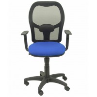 PIQUERAS Y CRESPO Silla Alocen malla negra asiento bali azul brazos regulables en Huesoi