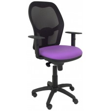 PIQUERAS Y CRESPO Silla Jorquera malla negra asiento bali lila en Huesoi