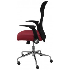 PIQUERAS Y CRESPO Silla Minaya respaldo malla negro asiento bali granate en Huesoi