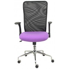 PIQUERAS Y CRESPO Silla Minaya respaldo malla negro asiento bali lila en Huesoi