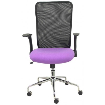PIQUERAS Y CRESPO Silla Minaya respaldo malla negro asiento bali lila en Huesoi