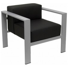 PIQUERAS Y CRESPO Sillon de espera Lazaro similpiel negro chasis plata ¡Ultimas unidades!! en Huesoi