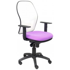 PIQUERAS Y CRESPO Silla Jorquera malla blanca asiento bali lila en Huesoi