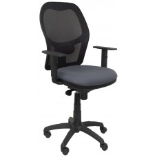 PIQUERAS Y CRESPO Silla Jorquera malla negra asiento bali gris oscuro en Huesoi
