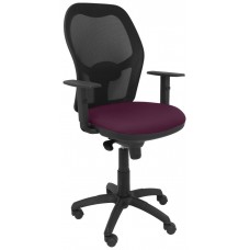 PIQUERAS Y CRESPO Silla Jorquera malla negra asiento bali morado en Huesoi