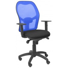 PIQUERAS Y CRESPO Silla Jorquera malla azul asiento bali negro en Huesoi