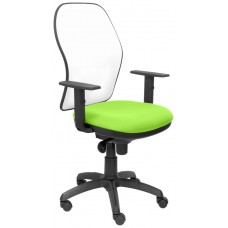 PIQUERAS Y CRESPO Silla Jorquera malla blanca asiento bali verde pistacho en Huesoi