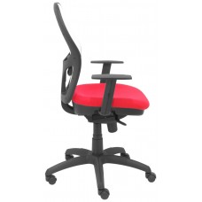 PIQUERAS Y CRESPO Silla Jorquera malla blanca asiento bali rojo en Huesoi