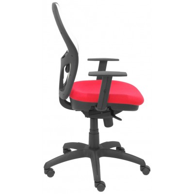 PIQUERAS Y CRESPO Silla Jorquera malla blanca asiento bali rojo en Huesoi