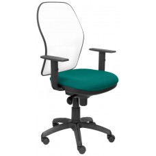 PIQUERAS Y CRESPO Silla Jorquera malla blanca asiento bali turquesa en Huesoi