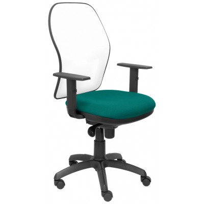 PIQUERAS Y CRESPO Silla Jorquera malla blanca asiento bali turquesa en Huesoi