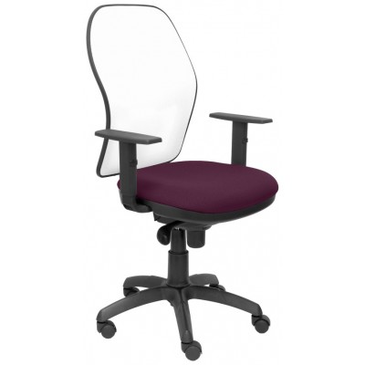 PIQUERAS Y CRESPO Silla Jorquera malla blanca asiento bali morado en Huesoi