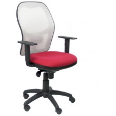 PIQUERAS Y CRESPO Silla Jorquera malla blanca asiento bali granate en Huesoi