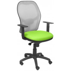 PIQUERAS Y CRESPO Silla Jorquera malla gris asiento bali verde pistacho en Huesoi