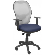 PIQUERAS Y CRESPO Silla Jorquera malla gris asiento bali azul marino en Huesoi