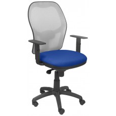 PIQUERAS Y CRESPO Silla Jorquera malla gris asiento bali azul en Huesoi