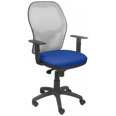PIQUERAS Y CRESPO Silla Jorquera malla gris asiento bali azul en Huesoi