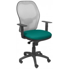 PIQUERAS Y CRESPO Silla Jorquera malla gris asiento bali turquesa en Huesoi