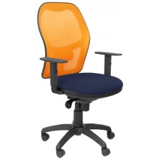 PIQUERAS Y CRESPO Silla Jorquera malla naranja asiento bali azul marino en Huesoi