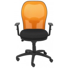 PIQUERAS Y CRESPO Silla Jorquera malla naranja asiento bali negro en Huesoi