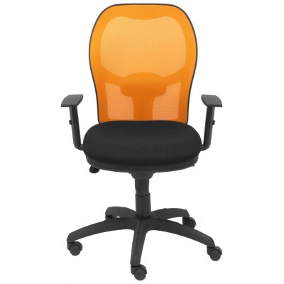 PIQUERAS Y CRESPO Silla Jorquera malla naranja asiento bali negro en Huesoi