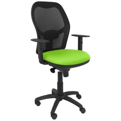 PIQUERAS Y CRESPO Silla Jorquera malla negro asiento verde pistacho en Huesoi