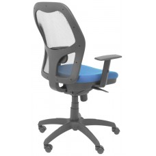 PIQUERAS Y CRESPO Silla Jorquera malla negra asiento bali azul marino en Huesoi