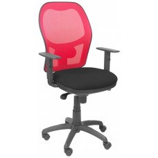 PIQUERAS Y CRESPO Silla Jorquera malla roja asiento bali negro en Huesoi