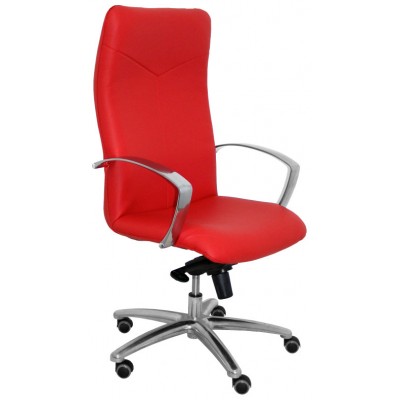 PIQUERAS Y CRESPO Sillon Caudete piel rojo ferrari en Huesoi