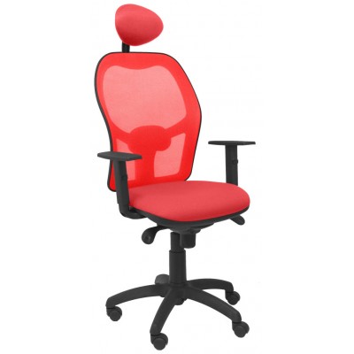 PIQUERAS Y CRESPO Silla Jorquera malla roja asiento bali rojo con cabecero fijo en Huesoi