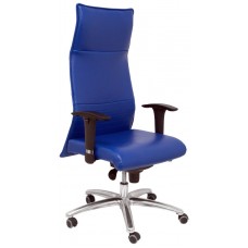 PIQUERAS Y CRESPO Sillon Albacete XL piel azul hasta 160kg en Huesoi