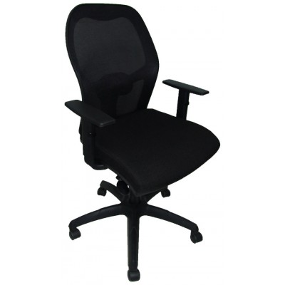 PIQUERAS Y CRESPO Silla Jorquera malla negra asiento bali negro con traslack en Huesoi