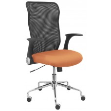 PIQUERAS Y CRESPO Silla Minaya respaldo malla negro asiento bali marron en Huesoi