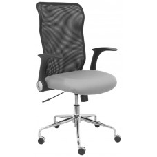 PIQUERAS Y CRESPO Silla Minaya respaldo malla negro asiento bali gris claro en Huesoi