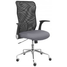 PIQUERAS Y CRESPO Silla Minaya respaldo malla negro asiento bali gris en Huesoi