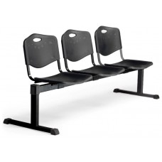 PIQUERAS Y CRESPO NOWY STYL Bancada Iso plastic 3 plazas PVC color negro en Huesoi